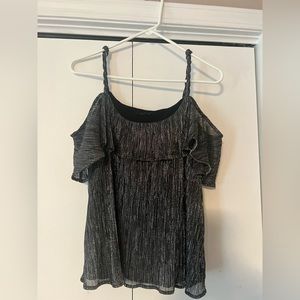 Ella Moss Black Sparkle Top Size M